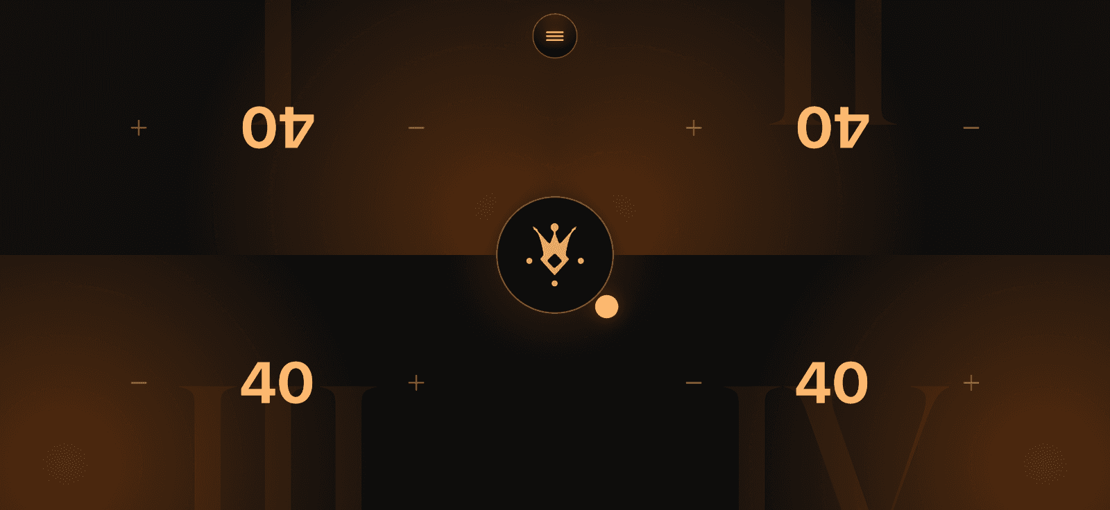 A four-player game table in the Ember theme, each player at 40 life